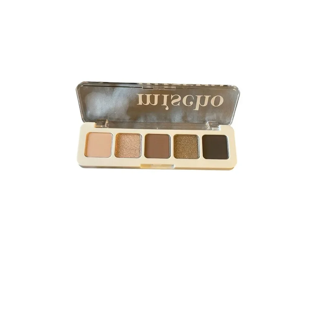 NIB Mischo Beauty Mini Eye Shadow Palette 01 5 Colors Neutral Tones Clean Girl